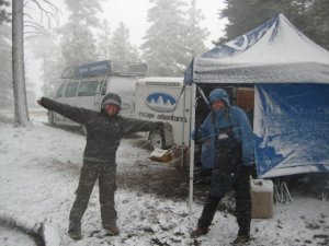Attitude is everything! Our guests on this June North Rim blizzard  were smiling the whole time!